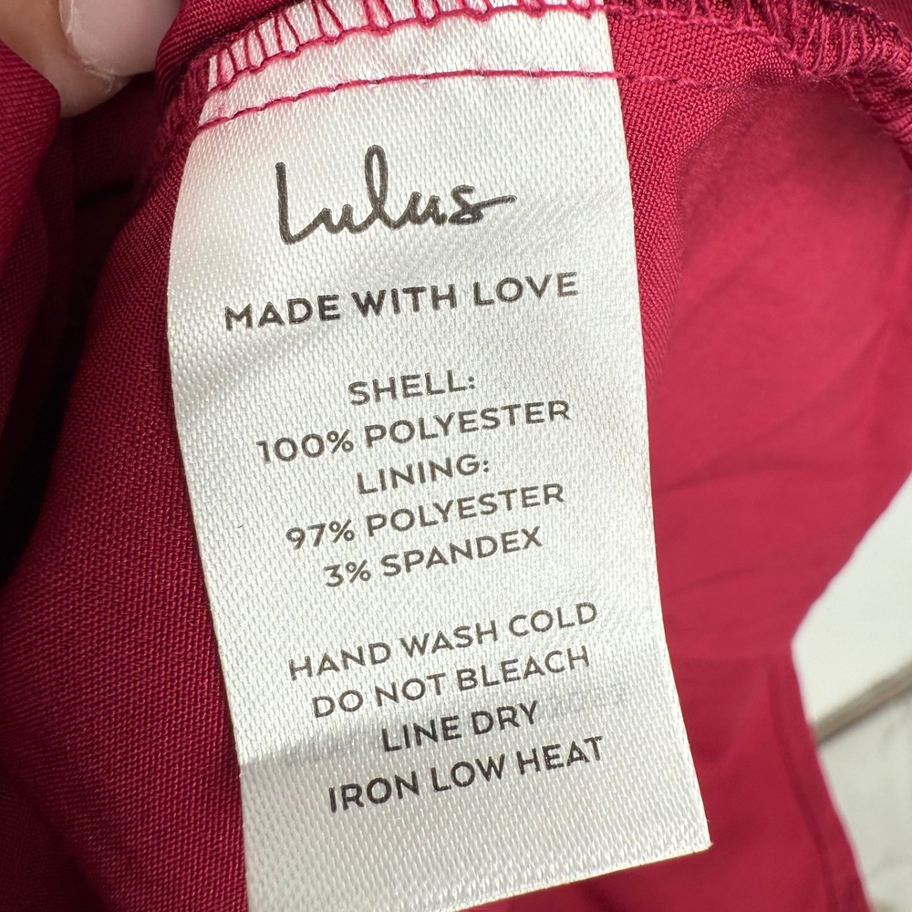 Lulus Delightful Look Magenta Floral Print Bustier‎ Midi Skater Dress Size L - Picture 9 of 14